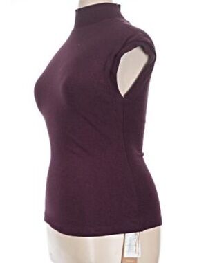 OGL Sleeveless Mock Neck Camisole in Plum